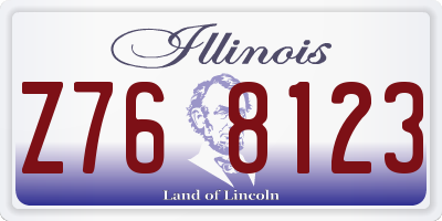 IL license plate Z768123