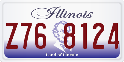 IL license plate Z768124