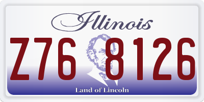 IL license plate Z768126