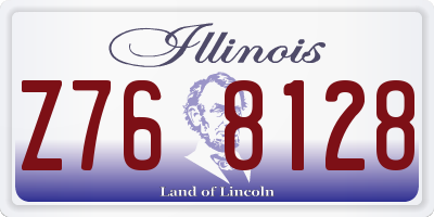 IL license plate Z768128