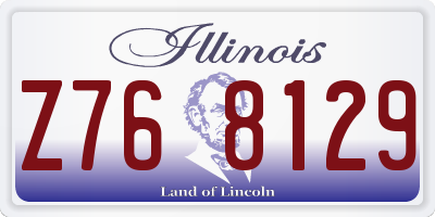 IL license plate Z768129