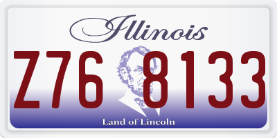 IL license plate Z768133