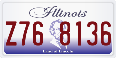 IL license plate Z768136