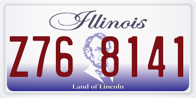IL license plate Z768141