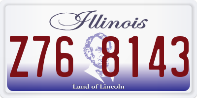 IL license plate Z768143