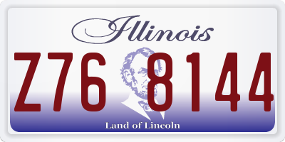 IL license plate Z768144
