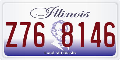 IL license plate Z768146