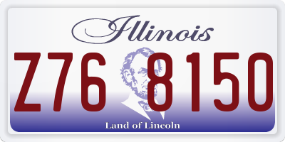 IL license plate Z768150