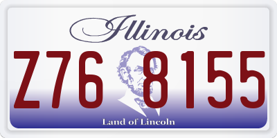 IL license plate Z768155