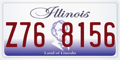 IL license plate Z768156