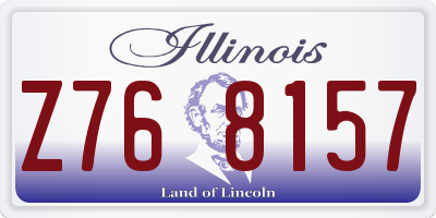 IL license plate Z768157