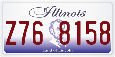 IL license plate Z768158