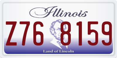 IL license plate Z768159