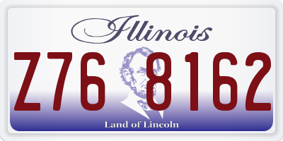 IL license plate Z768162