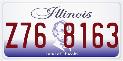 IL license plate Z768163
