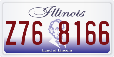 IL license plate Z768166