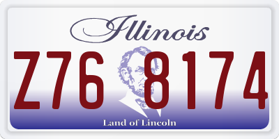 IL license plate Z768174