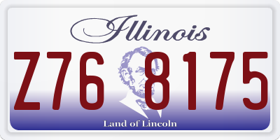 IL license plate Z768175
