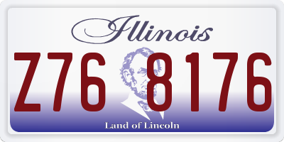 IL license plate Z768176