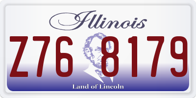 IL license plate Z768179