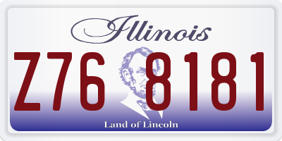 IL license plate Z768181