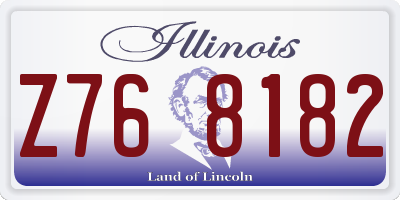 IL license plate Z768182