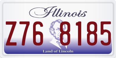 IL license plate Z768185