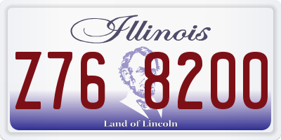 IL license plate Z768200