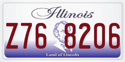 IL license plate Z768206