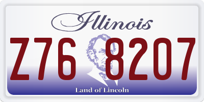 IL license plate Z768207