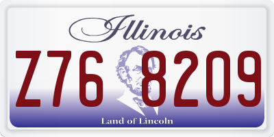 IL license plate Z768209