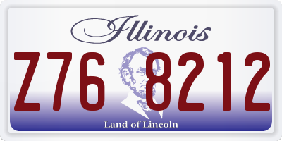 IL license plate Z768212