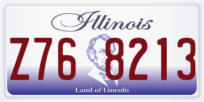 IL license plate Z768213