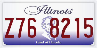 IL license plate Z768215