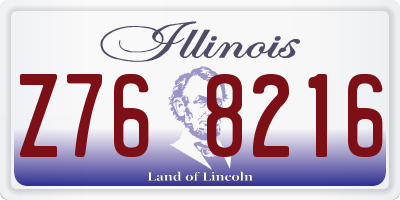 IL license plate Z768216