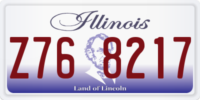 IL license plate Z768217