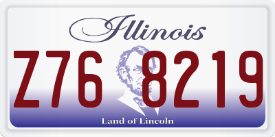 IL license plate Z768219