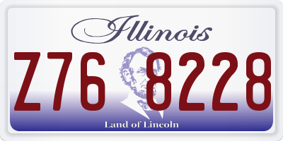 IL license plate Z768228
