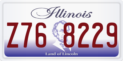IL license plate Z768229