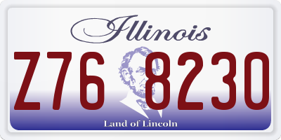 IL license plate Z768230