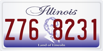 IL license plate Z768231
