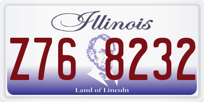 IL license plate Z768232