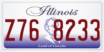 IL license plate Z768233