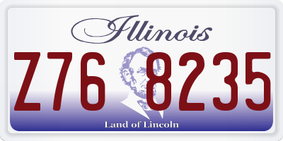 IL license plate Z768235
