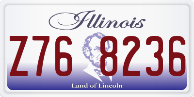 IL license plate Z768236