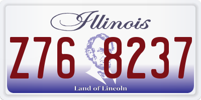 IL license plate Z768237