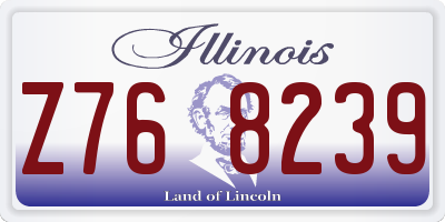 IL license plate Z768239
