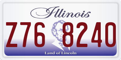 IL license plate Z768240