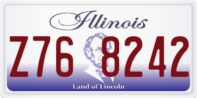IL license plate Z768242