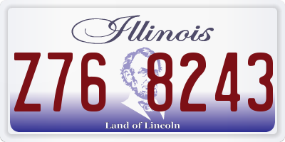 IL license plate Z768243